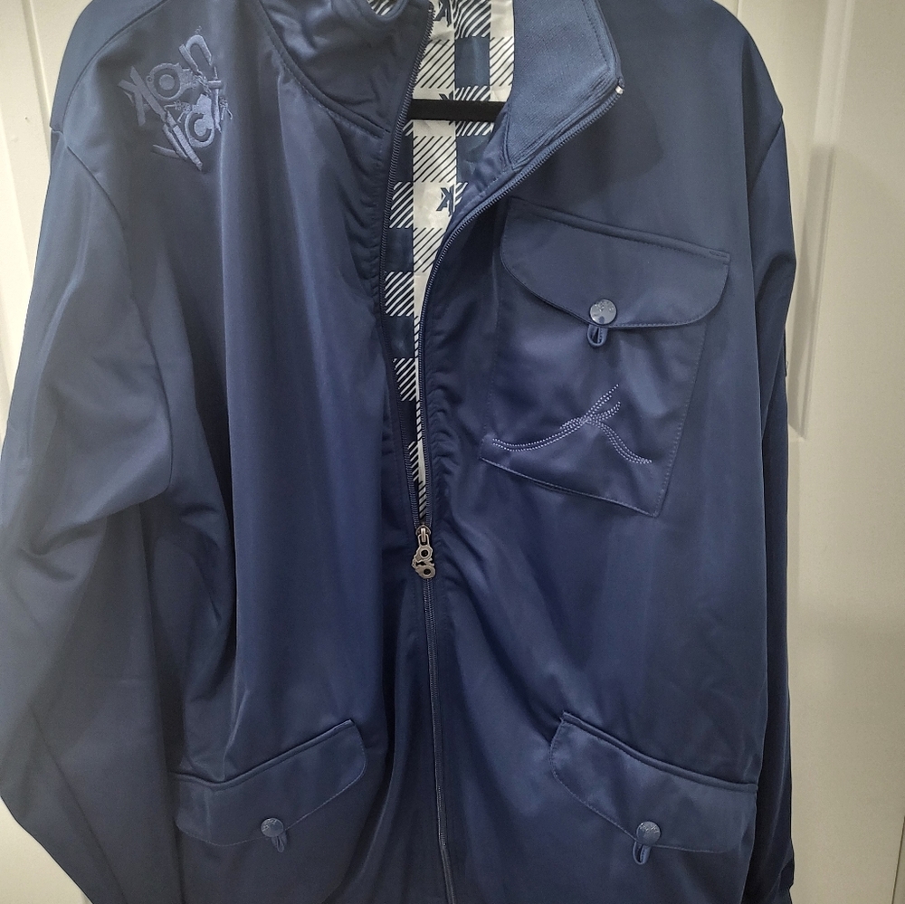 Track Jacket Konvict Clothing By Akon Aqua Blue Front Zip Cuffed